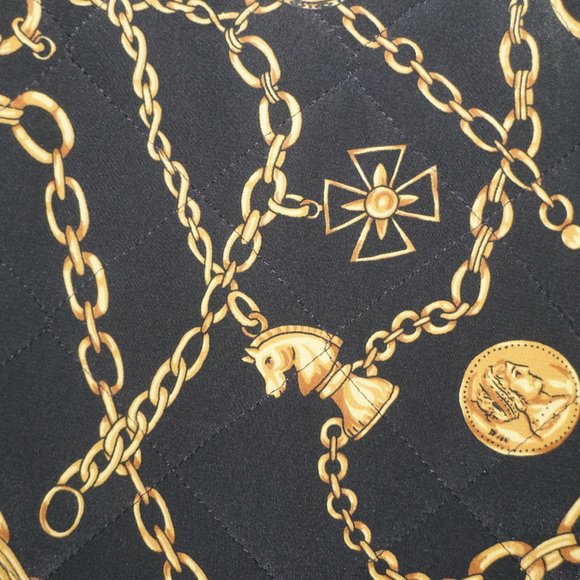 Vintage 80s Quilted Cropped Chain Coin Jacket - Picture 4 of 12